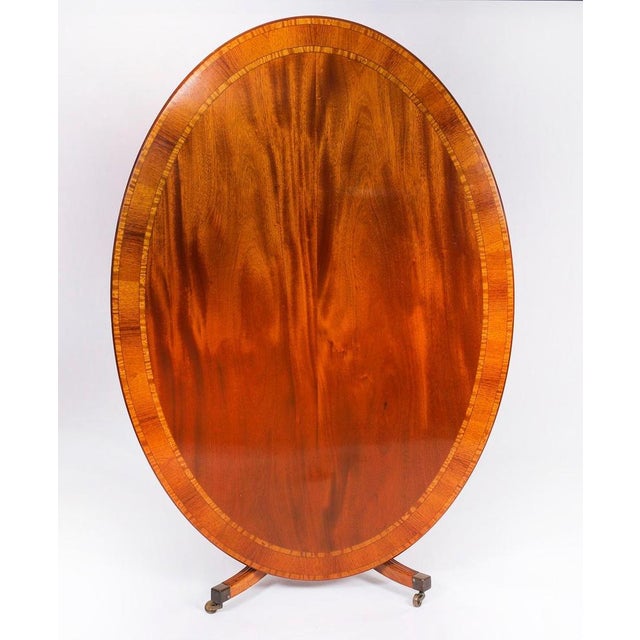 1980s Vintage 20th Century Oval Dining Table & Shield Back Chairs from William Tillman, 1980s For Sale - Image 5 of 18