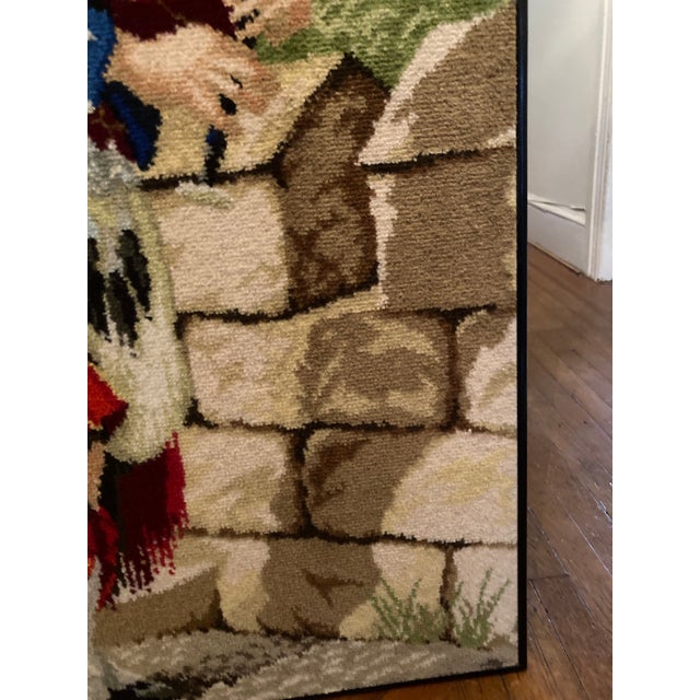 1970s Vintage Scottish Embroidered Bagpiper Wall Hanging For Sale - Image 5 of 6