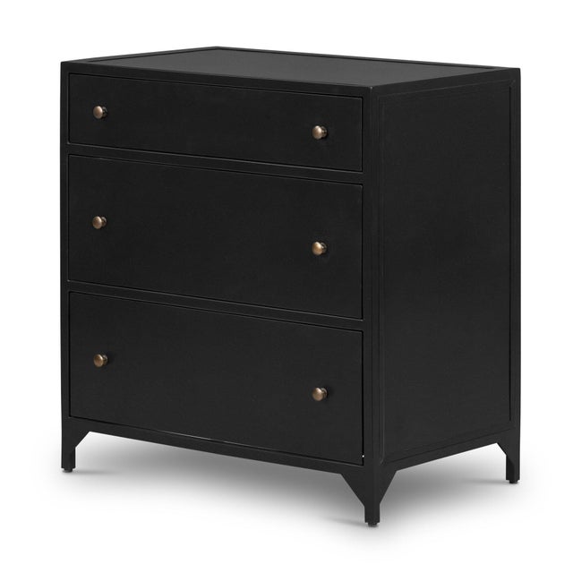 2020s Four Hands Belmont Large Storage Nightstand - Black For Sale - Image 5 of 12