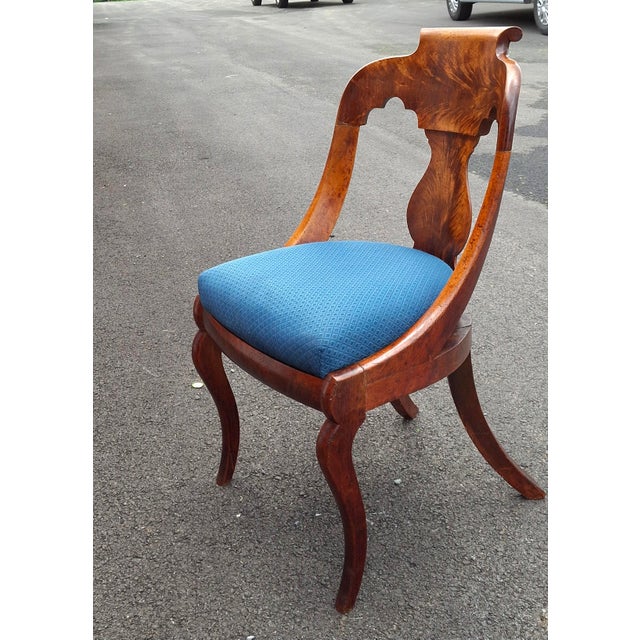 Wood American Empire Boston Mahogany Girandole Chair, Circa 1860s For Sale - Image 7 of 12