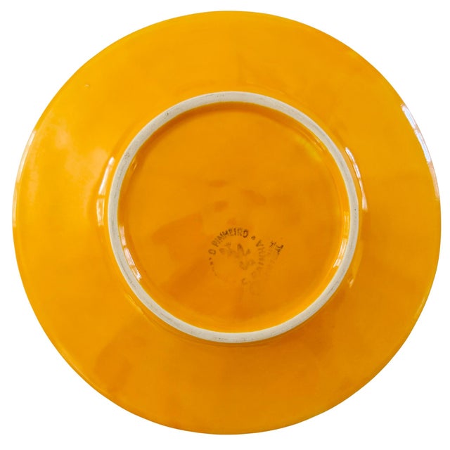 Bordallo Pinheiro Vintage Bordallo Pinheiro Cantaloupe Melon Plates - Pair For Sale - Image 4 of 5