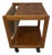 Mid Century Modern 1970s Danish FBJ Mobler Teak Side Table With a Fabric Magazine Rack and Casters For Sale