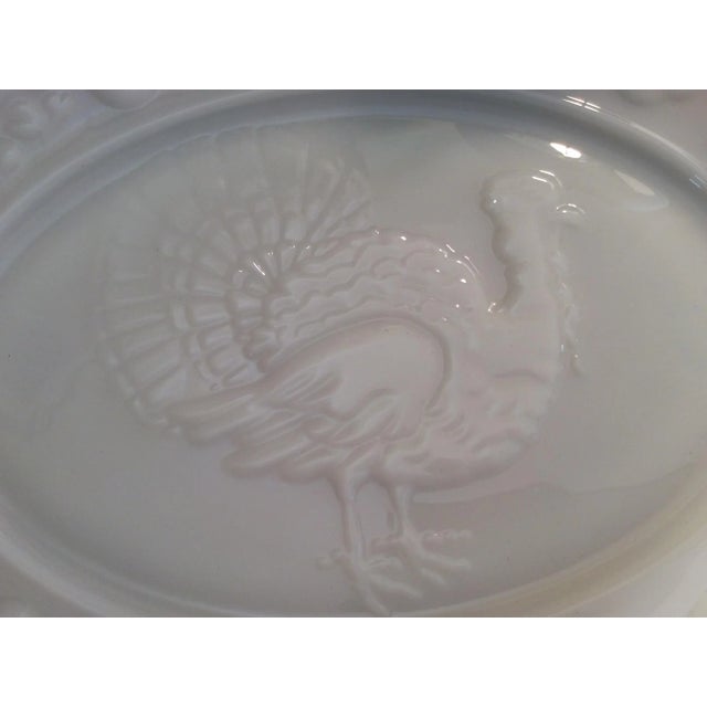 Anchor Hocking Vintage 24k Gold Rimmed Milk Glass Platter For Sale - Image 4 of 13