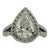 Gia 3.72 Carat Pear Shape Diamond Ring in Platinum, Size 7 For Sale
