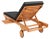 Modern Newport Chaise Lounge Chair with Side Table, Natural/Black Cushion For Sale - Image 3 of 12
