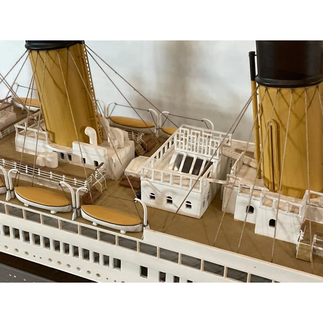 Brown Six Foot Model of the Titanic For Sale - Image 8 of 12