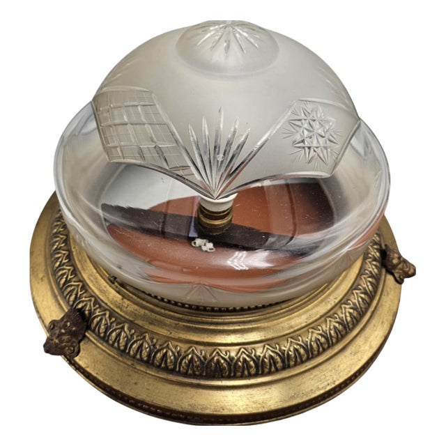 Brass Ceiling Lamp, 1890s For Sale