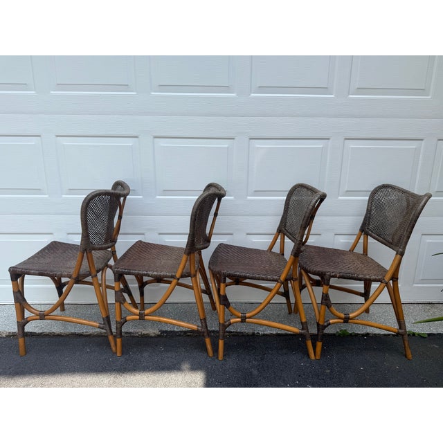 1980s Set of Four Cafe Chairs in the Style of Yuzuru Yamakawa for Saccaro For Sale - Image 4 of 12