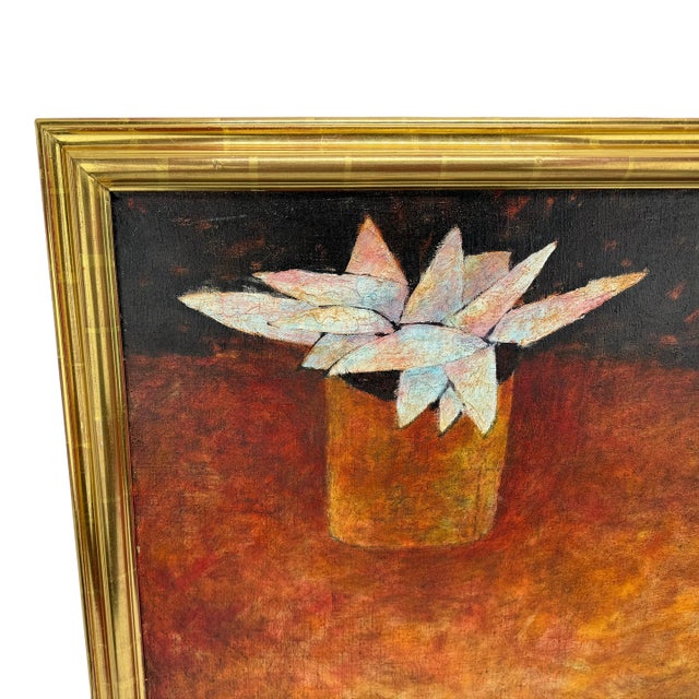 A compelling work by Valery Konevin, a notable Russian painter born in 1952, “Mapahta 2” painted in 1989 demonstrates the...