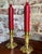 This is a pair of vintage Hallmark brass candlestick holders, handcrafted in Hong Kong. Each features a neoclassical...