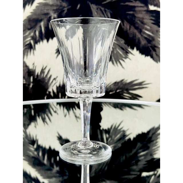 Transparent Set of Seven Vintage Crystal Wine Glasses by Gorham, C. 1970 For Sale - Image 8 of 13