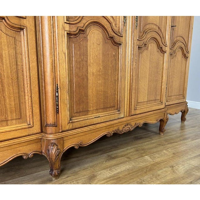 Vintage French Louis XVI Style Wardrobe in Oak For Sale - Image 10 of 18
