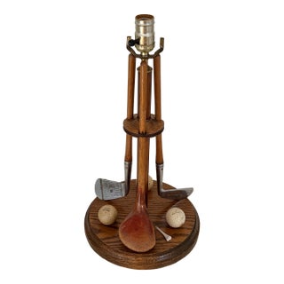 1970s Americana Golf Club Table Lamp For Sale