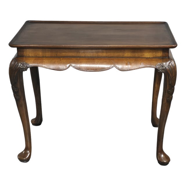 Tray Topped Walnut Coffee Table, 1920s For Sale