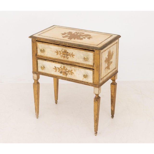 French Louis XVI Style Distressed Side Tables, Pair For Sale - Image 3 of 10