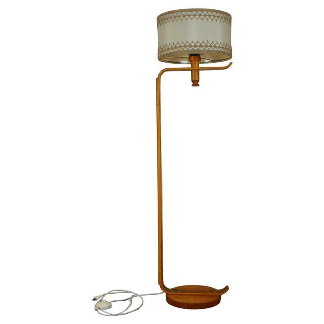 Mid-Century Scandinavian Wooden Floor Lamp, 1970s For Sale - Image 14 of 14
