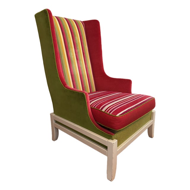 Custom Baker Cradle Wing Lounge Chair Laura Kirar Collection For Sale