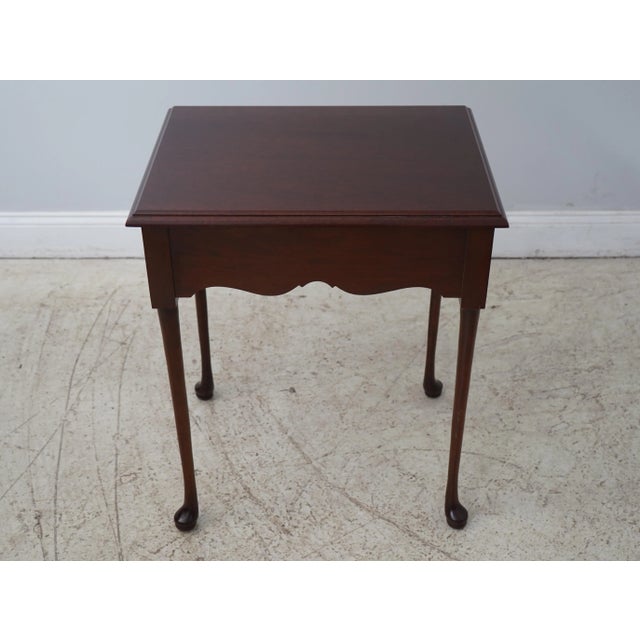 Quality Mahogany 1 Drawer Nightstand or End Table For Sale - Image 12 of 12