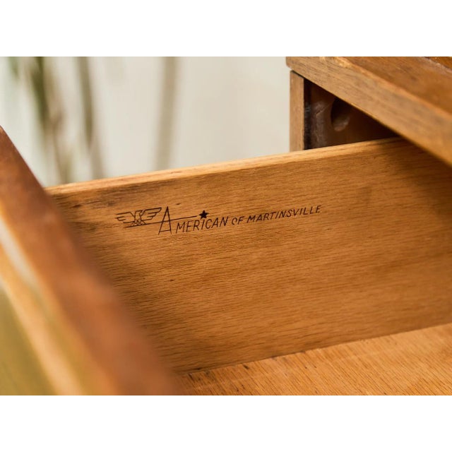 Mid 20th Century American of Martinsville Highboy Dresser For Sale - Image 11 of 12