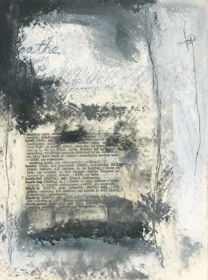 Power Are My Words #2 Contemporary Original Mixed Media Painting on Paper