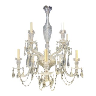 1900’s Crystal Chandelier With 10 Lights For Sale