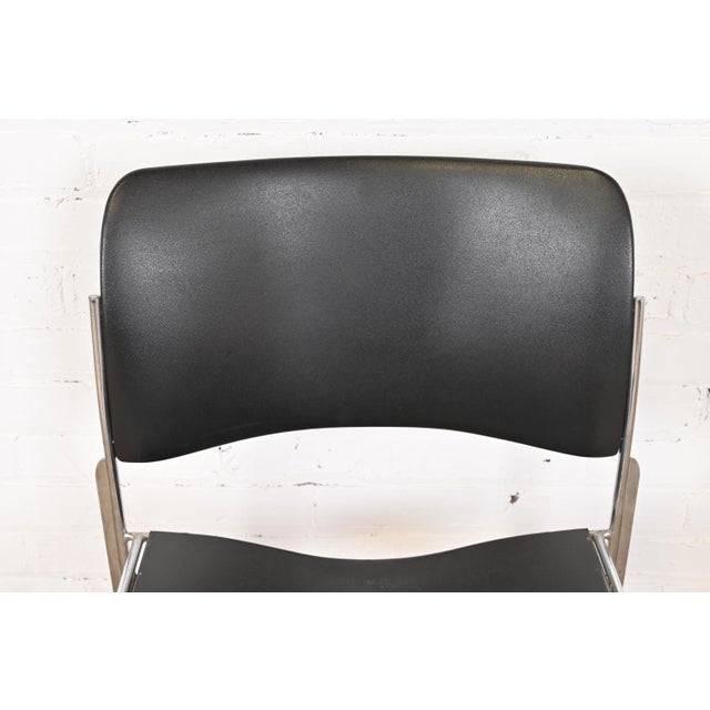 David Rowland 40/4 Black and Chrome Side Chair For Sale In South Bend - Image 6 of 12