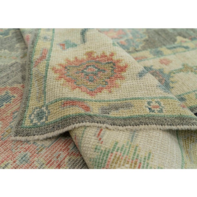 Turkish Oushak Rug 4' x 6'5" #20318 For Sale In Houston - Image 6 of 8