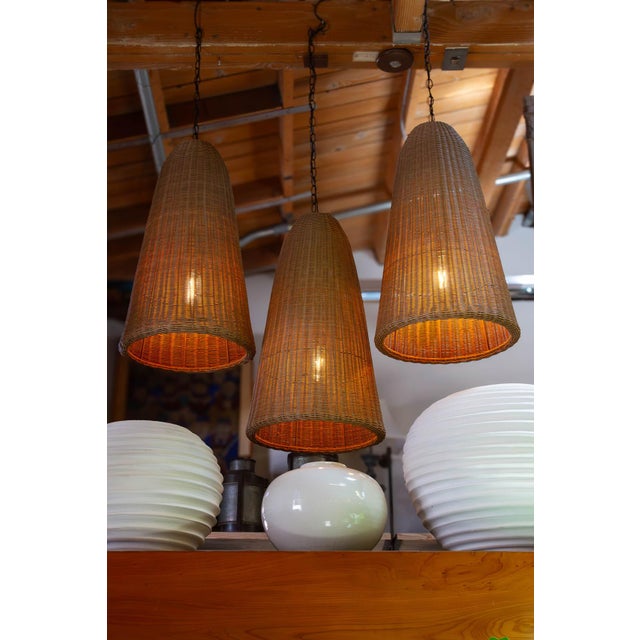 Plastic Oasis Resin-Woven Indoor-Outdoor Lantern For Sale - Image 7 of 11