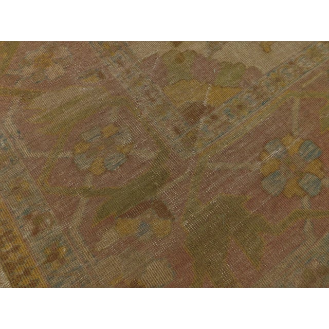 Beige Vintage Hand Knotted Turkish Rug 8'10"x 11'10" For Sale - Image 8 of 13
