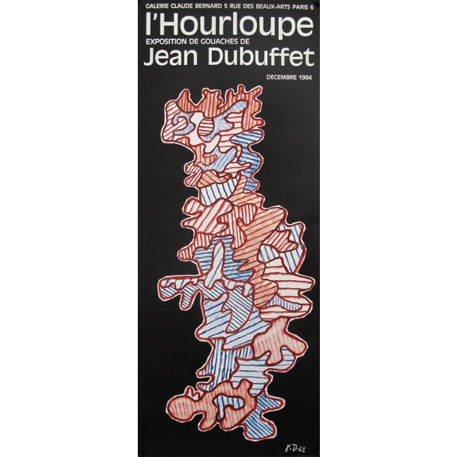 1964 Original Vintage Exhibition Poster - Galerie Claude Bernard, l'Hourloupe Jean Dubuffet For Sale