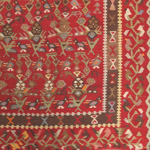 Turkish Kilim Rug in Wool For Sale - Image 5 of 8