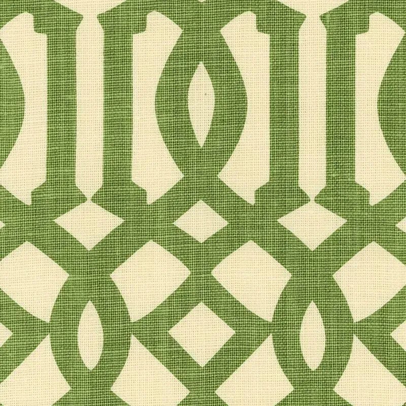 Schumacher Imperial Trellis Fabric in Treillage/Ivory | Chairish