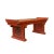 Chinese Chinese Distressed Red Dragons Graphic Rectangular Stand Display Riser For Sale - Image 3 of 6