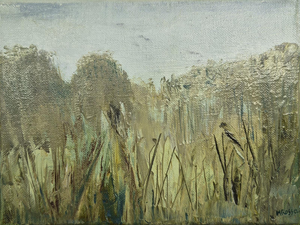 Monika Rossa, Green Landscape, 2025, Oil on Canvas