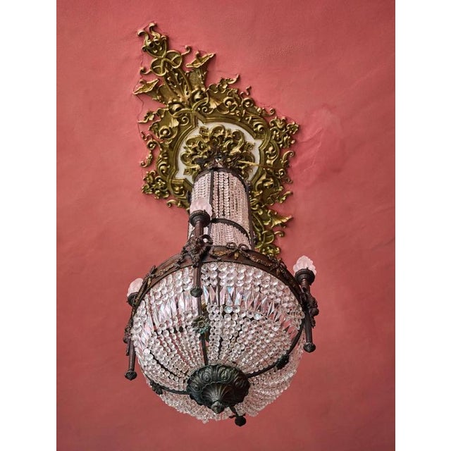 Large Antique Louis XVI Pear Chandelier For Sale - Image 15 of 15