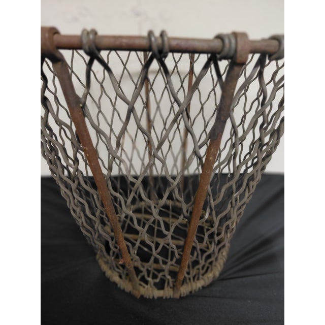 Antique Industrial Wire Basket For Sale - Image 10 of 14