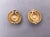 Vintage 1980s Signed Givenchy Goldtone Faux-Onyx Cabochon Pierced Earrings-2 Pieces For Sale In Philadelphia - Image 6 of 7