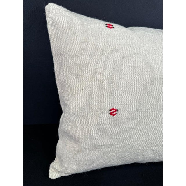 Turkish Hemp Pillow Cushion Natural Beige Red Cushion Cover 20x20 #18173 Enhance your home decor with our Kilim Pillow...