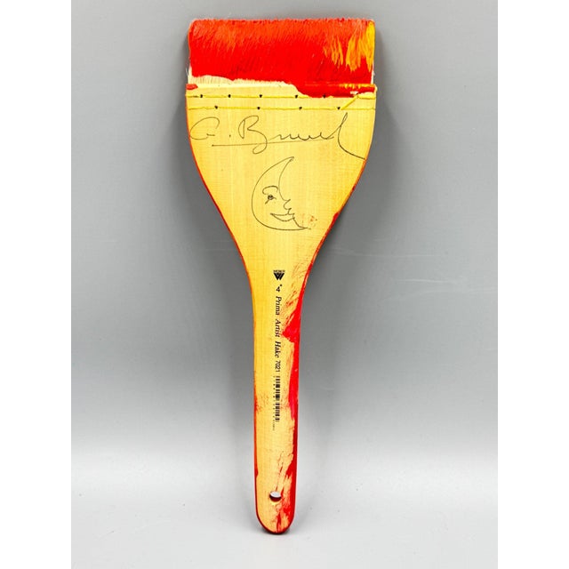 1990s Unique Signed Gil Bruvel Painted Paintbrush Sculpture For Sale - Image 5 of 7