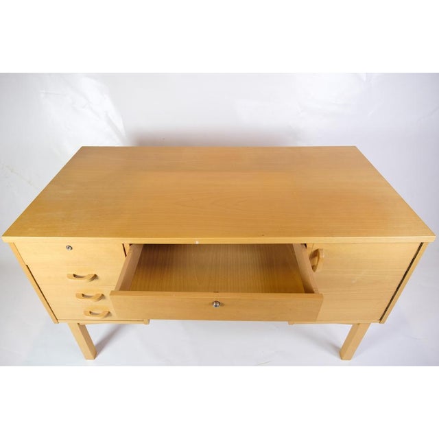 Danish Desk Made in Beechwood, 1960s For Sale - Image 6 of 10