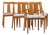 Ramseur Mid Century Walnut and Cane Dining Chairs - Set of 6 For Sale