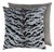 The House of Scalamandré Tigre/velvet Pillow, Silver, 22 X 22 For Sale