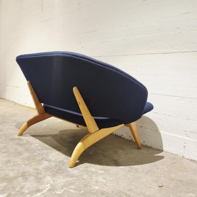 Wood 2-Seater Sofa by Theo Ruth for Artifort, Netherlands, 1950s For Sale - Image 7 of 16