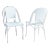 California Side Chair, Set of 2 - Baby Blue/White For Sale
