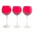 Vintage Ruby Red Large Balloon Wine Glasses - Set of 3 For Sale