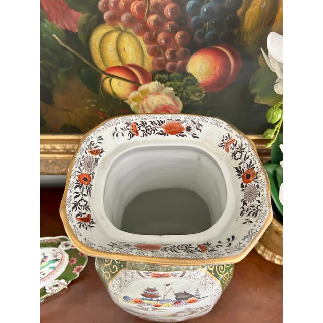 Early 19th Century Mason’s Ironstone Muscovy Duck & Canton Alcove Vase and Cover For Sale - Image 13 of 16