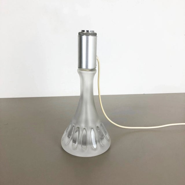 German Metal and Glass Tulip Desk Light from Peill & Putzler, 1970s For Sale - Image 3 of 13