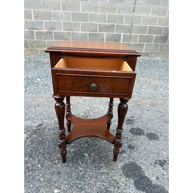 Victorian Vintage Regency Louis Xvi Style 2 Tier Side Table For Sale - Image 3 of 14