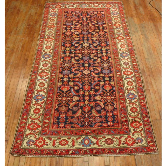 Vintage Persian Gallery Malayer Rug in Saturated Colors For Sale - Image 16 of 18