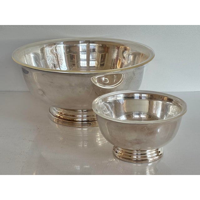 Gorham Silver Co. 1980s Gorham Silver Bowls With Plastic Inserts For Sale - Image 4 of 8